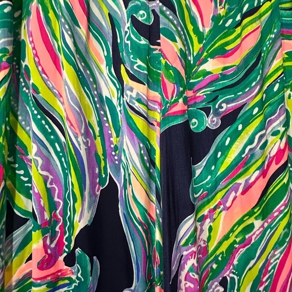 Lilly Pulitzer Posy Don’t Leave Me Hanging Wide Leg Pants Size 2 - Picture 3 of 9